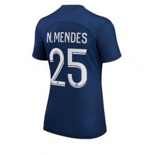 Paris Saint-Germain Nuno Mendes #25 Hjemmedrakt Kvinner 2022-23 Kortermet
